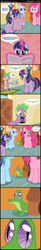 Size: 1024x6185 | Tagged: safe, artist:wildtiel, derpibooru import, gummy, pinkie pie, rainbow dash, spike, twilight sparkle, dragon, earth pony, pegasus, pony, ponyville confidential, comic, tenso