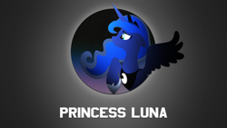 Size: 3840x2160 | Tagged: safe, artist:bluebeasts, princess luna, alicorn, pony, female, mare, minimalist, raised hoof, solo, vector, wallpaper