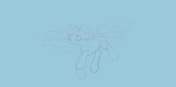 Size: 1125x560 | Tagged: safe, artist:noel, pinkie pie, earth pony, pony, female, mare, no pupils, sketch, smiling, solo, swimming