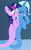 Size: 315x502 | Tagged: safe, artist:navitaserussirus, derpibooru import, trixie, twilight sparkle, asktwixiegenies, cropped, female, lesbian, shipping, twixie