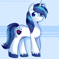 Size: 800x800 | Tagged: safe, artist:pekou, shining armor, pony, unicorn, cloven hooves, male, smiling, solo, stallion