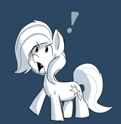 Size: 1280x1305 | Tagged: safe, artist:fauxsquared, derpibooru import, trixie, exclamation point, monochrome, race swap, shocked, solo, tumblr