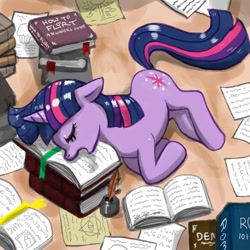 Size: 900x900 | Tagged: safe, artist:johnjoseco, derpibooru import, twilight sparkle, book, cute, drool, floppy ears, illuminati, on side, open mouth, quill, sleeping, solo