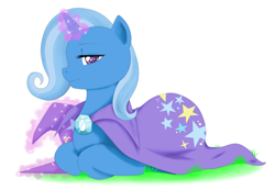 Size: 1230x850 | Tagged: safe, artist:cl, derpibooru import, trixie, pony, unicorn, female, mare, pixiv, simple background, solo