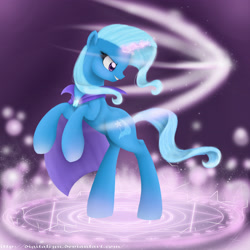 Size: 2900x2900 | Tagged: safe, artist:digitalcyn, derpibooru import, trixie, pony, unicorn, female, magic, magic circle, mare, solo