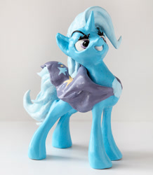 Size: 670x768 | Tagged: safe, artist:saveblacksheep, derpibooru import, trixie, pony, unicorn, craft, female, grin, irl, mare, photo, sculpture, solo