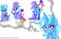 Size: 1024x652 | Tagged: safe, artist:laliiyeaah, derpibooru import, trixie, twilight sparkle, species swap