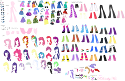 Size: 2971x1934 | Tagged: safe, artist:pdorothynics, derpibooru import, apple bloom, applejack, babs seed, blueberry cake, cheerilee, derpy hooves, diamond tiara, dj pon-3, drama letter, fluttershy, mystery mint, octavia melody, pinkie pie, rainbow dash, rarity, scootaloo, silver spoon, suri polomare, sweetie belle, trixie, twilight sparkle, vinyl scratch, watermelody, equestria girls, accessories, background human, base, boots, clothes, mane six, pinkamena diane pie, shoes