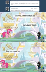 Size: 850x1325 | Tagged: safe, pinkie pie, pound cake, earth pony, pony, ask terry, female, mare, monty python, sir naitf