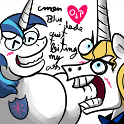 Size: 1111x1111 | Tagged: safe, prince blueblood, shining armor, pony, unicorn, gay, male, romantic, shiningblood, shipping, wtf