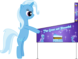 Size: 2185x1646 | Tagged: safe, artist:chromadancer, derpibooru import, trixie, pony, unicorn, female, mare, pinball, solo