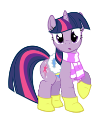 Size: 619x760 | Tagged: safe, artist:nullpony-exception, derpibooru import, twilight sparkle, boots, clothes, saddle, scarf