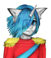 Size: 400x458 | Tagged: safe, artist:royo22, shining armor, anthro, human facial structure, solo, watermark