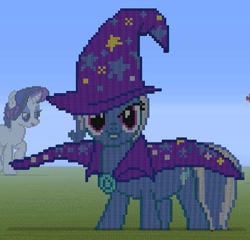 Size: 445x428 | Tagged: safe, derpibooru import, trixie, minecraft, minecraft pixel art, pixel art