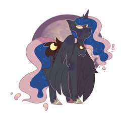 Size: 1174x1083 | Tagged: safe, artist:reewie, princess luna, alicorn, pony, female, horn, mare, simple background, solo, transparent background