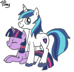 Size: 600x589 | Tagged: safe, artist:twitterfulpony, shining armor, twilight sparkle, pony, unicorn, brother and sister, duo, female, male, mare, siblings, stallion