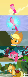 Size: 495x1336 | Tagged: safe, edit, edited screencap, screencap, applejack, pinkie pie, earth pony, pony, comic, duo, duo female, female, kamen rider, kamen rider fourze, mare, screencap comic