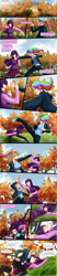 Size: 900x4314 | Tagged: safe, artist:smilingdogz, rainbow dash, twilight sparkle, human, comic:thousand lights, belt, clothes, comic, duo, female, fight, grass, humanized, jacket, kick, kicking, lesbian, martial arts, miniskirt, on back, on top, pinned, police officer, ponytail, punch, school uniform, schoolgirl, shipping, skirt, socks, sparring, sweater vest, thigh highs, tree, twidash, woman, wonderbolts