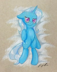 Size: 1007x1257 | Tagged: safe, artist:fearingfun, derpibooru import, trixie, pony, unicorn, female, mare, solo, traditional art