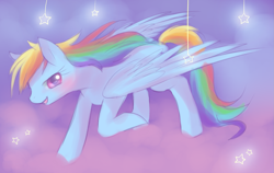 Size: 1841x1164 | Tagged: safe, artist:jacky-bunny, rainbow dash, pegasus, pony, female, mare, solo, stars