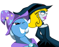 Size: 997x801 | Tagged: safe, artist:cartuneslover16, derpibooru import, trixie, crossover, simple background, snazzy shazam, the 7d, transparent background, witch