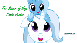 Size: 1920x1080 | Tagged: safe, artist:darkwolfmx, derpibooru import, idw, trixie, oc, oc:trixie's mom, cute, daughter, diatrixes, female, filly, filly trixie, floppy ears, happy, like mother like daughter, mother, mother and child, mother and daughter, open mouth, parent, parent and child, pony hat, smiling, young, younger