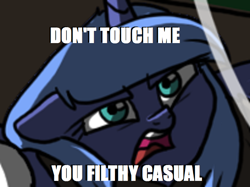 Size: 820x612 | Tagged: safe, artist:lunarcakez, princess luna, alicorn, pony, casual, filthy casual, image macro, meme