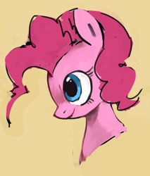 Size: 1280x1504 | Tagged: dead source, safe, artist:dhui, pinkie pie, earth pony, pony, female, mare, profile, smiling, solo