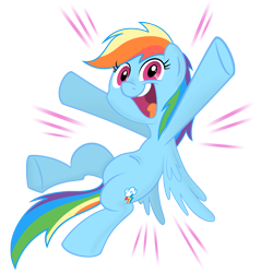 Size: 3000x3000 | Tagged: safe, artist:omgklint, rainbow dash, pegasus, pony, female, flying, high res, irrational exuberance, mare, open mouth, simple background, smiling, solo, transparent background