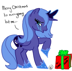 Size: 600x593 | Tagged: safe, artist:xanthestar, princess luna, alicorn, pony, artifact, s1 luna, solo, text