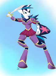 Size: 995x1357 | Tagged: safe, artist:short circuit, gleaming shield, shining armor, anthro, rule 63, skinny