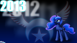 Size: 1920x1080 | Tagged: safe, artist:tsaritsaluna, princess luna, alicorn, pony, 2013, new year, solo