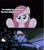 Size: 852x960 | Tagged: safe, edit, pinkie pie, earth pony, pony, comic, coward, cracks, crossover, duo, female, fourth wall, horrified, hub logo, looking at you, mare, pinkamena diane pie, ratchet, roflbot, smiling, smirk, transformers