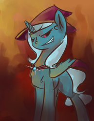 Size: 700x907 | Tagged: artist needed, source needed, safe, derpibooru import, trixie, pony, unicorn, /mlp/, alicorn amulet, dark, dark magic, evil, female, magic, mare, solo