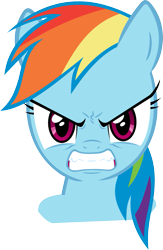 Size: 981x1503 | Tagged: safe, artist:kurokaji11, rainbow dash, pegasus, pony, angry, female, gritted teeth, looking at you, mare, rage, simple background, solo, transparent background, vector