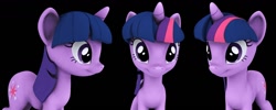 Size: 1358x544 | Tagged: safe, artist:hashbro, derpibooru import, twilight sparkle, 3d, 3d model, wip