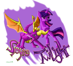 Size: 750x675 | Tagged: safe, artist:jadmcirr, derpibooru import, twilight sparkle, crossover, spyro the dragon