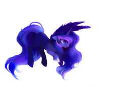 Size: 1600x1105 | Tagged: safe, artist:share dast, princess luna, alicorn, pony, sketch, solo, wip