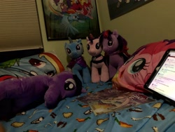 Size: 4032x3024 | Tagged: safe, derpibooru import, rainbow dash, starlight glimmer, trixie, twilight sparkle, twilight sparkle (alicorn), alicorn, pegasus, pony, build-a-bear, cute, plushie