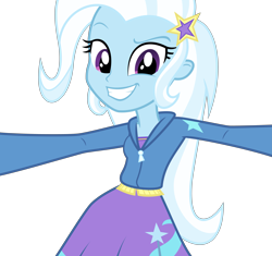 Size: 6395x6000 | Tagged: safe, artist:masem, derpibooru import, trixie, equestria girls, rainbow rocks, .svg available, absurd resolution, photobomb, photobombing trixie, simple background, transparent background, vector