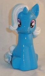 Size: 1057x1777 | Tagged: safe, artist:gryphyn-bloodheart, derpibooru import, trixie, custom, sitting, soap bottle