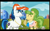 Size: 1024x640 | Tagged: safe, screencap, chickadee, ms. peachbottom, shining armor, pony, unicorn, games ponies play, youtube caption