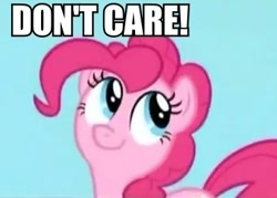 Size: 371x265 | Tagged: safe, edit, edited screencap, screencap, pinkie pie, earth pony, pony, female, mare, reaction image, solo