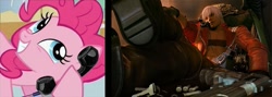 Size: 971x344 | Tagged: safe, pinkie pie, earth pony, pony, crossover, dante (devil may cry), devil may cry, devil may cry 3, exploitable meme, female, mare, meme, phone meme, telephone