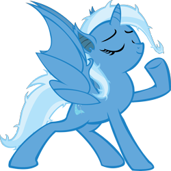 Size: 5663x5661 | Tagged: safe, artist:fluttershy750, derpibooru import, trixie, bat pony, pony, absurd resolution, race swap, simple background, solo, transparent background, vector