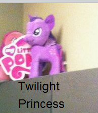 Size: 194x224 | Tagged: safe, derpibooru import, twilight sparkle, funrise, hilarious in hindsight, image macro, irl, my little pony logo, official, photo, plushie