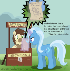 Size: 1008x1021 | Tagged: safe, artist:kinrah, derpibooru import, trixie, oc, oc:calpain, alicorn, earth pony, pony, unicorn, alicornified, atg 2018, drawing, female, glowing horn, levitation, lucy's advice booth, magic, magic aura, male, mare, newbie artist training grounds, plot, ponysona, race swap, stallion, talking in third person, telekinesis, third person, trixiecorn