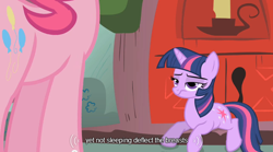 Size: 640x355 | Tagged: safe, derpibooru import, screencap, pinkie pie, twilight sparkle, earth pony, pony, unicorn, duo, female, mare, youtube caption