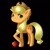 Size: 5000x5000 | Tagged: safe, artist:nekolover-nekogirl, applejack, earth pony, pony, absurd resolution, black background, obligatory apple, raised hoof, simple background, solo