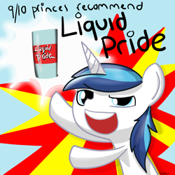 Size: 2000x2000 | Tagged: safe, artist:linkling, artist:mcclakken, shining armor, pony, unicorn, liquid pride, solo